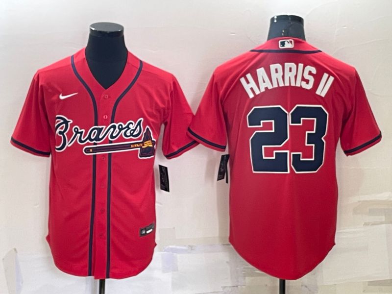 Men Atlanta Braves #23 Harris ii Red Game Nike 2022 MLB Jersey->new york yankees->MLB Jersey